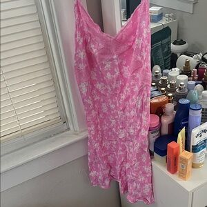 Forever 21 Pink Floral Lace Slip